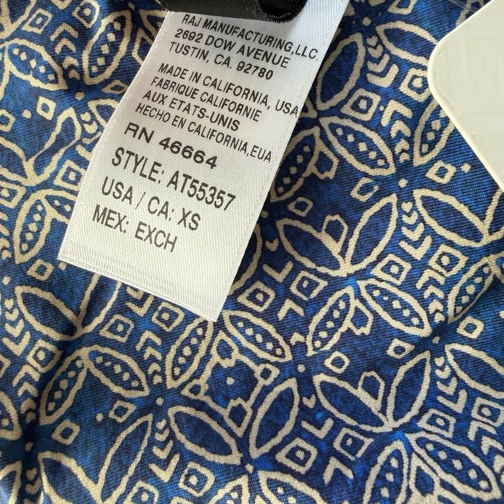 Athena Reversible Luna Retro Swim Bottoms Blue Women's Sz XS NWT - Picture 4 of 7